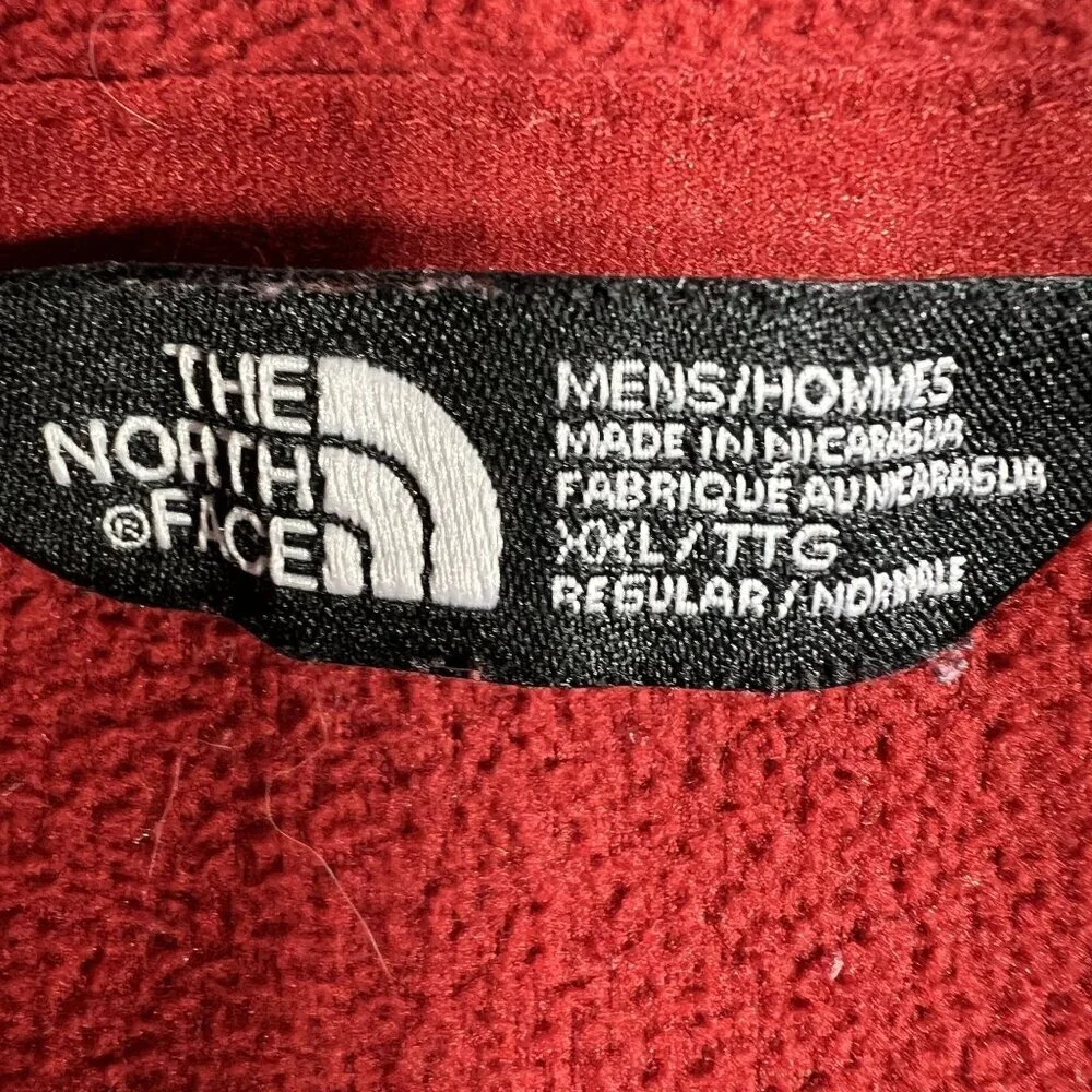 The North Face Men XXL Rage Red 1/4 Zip Pullover Fleece Pullover Sweater Stretch